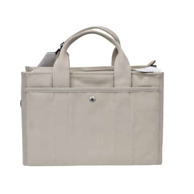 【COACH】CARGO 大帆布托特手袋斜背包(淡奶茶色/贈原廠防塵袋紙袋/禮盒送禮)