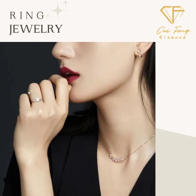 【CF鑽飾】戒指 莫桑鑽《星河》(50分 女戒 鑽戒 雙11限定 情人節 禮物 生日)