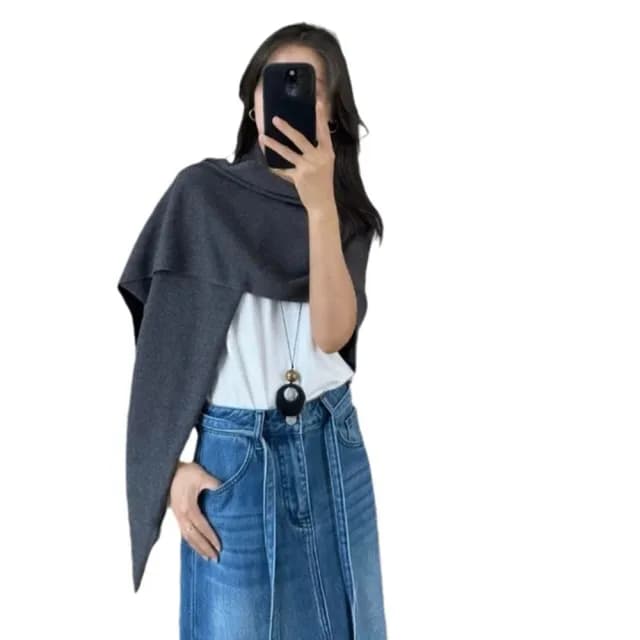 【達賀尊爵】百分百全羊毛安哥拉紅三角圍巾護頸保暖大披肩秋冬新(多色)