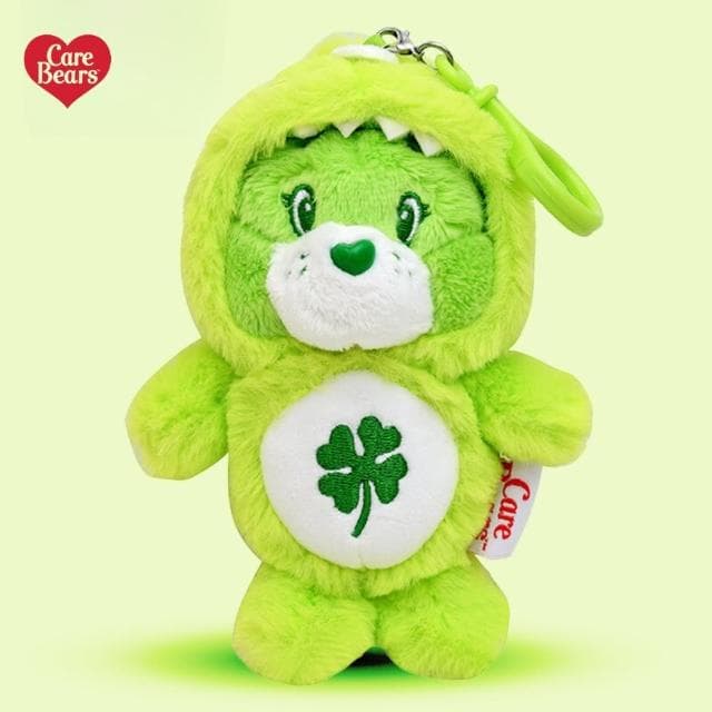 【Care Bears】美國彩虹熊愛心熊恐龍系列可脫帽正版授權毛絨玩偶吊飾(女兒女友生日交換聖誕禮物)