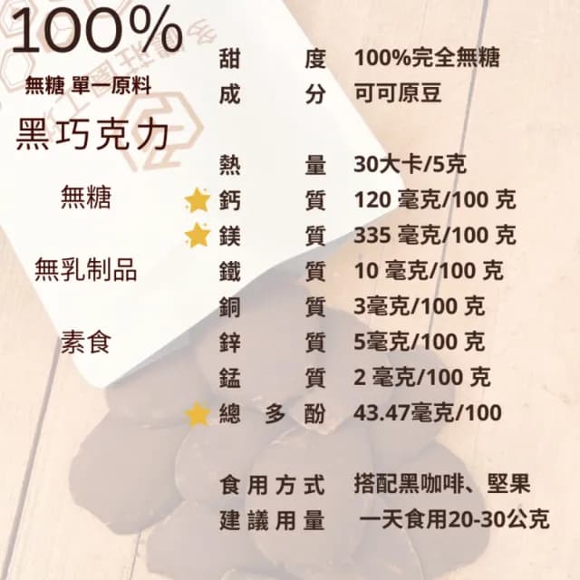 【多儂莊園工坊】100%  300g 黑巧克力 薄片滴制 無糖巧克力(無糖 黑巧克力 Darkolake)_母親節禮物(交換禮物