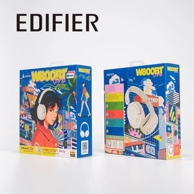 【EDIFIER】W800BT Pro 無線降噪耳罩耳機(#Hi-Res #降噪耳機 #藍牙耳機  #耳罩耳機 #通話降噪 #全罩耳機)