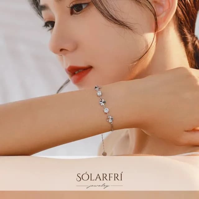 【SOLARFRi】輕奢設計款手鍊｜女士手鏈可調整手圍大小 附禮盒包裝(閨蜜女友老婆情人生日禮物)