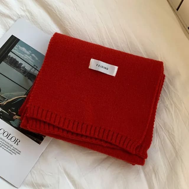 【LEEHER】雙11 簡約圍巾/針織圍巾/保暖圍巾/短圍巾/超親膚/圍巾/圍脖/禮物/素色圍巾/毛線圍巾/