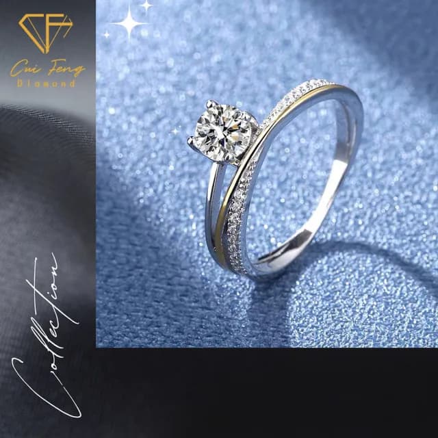 【CF鑽飾】戒指 莫桑鑽《三生三世》(50分  雙11限定 女戒 鑽戒 聖誕 交換禮物 求婚 生日)