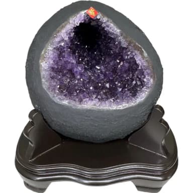 【恬芯晶品】S80精選烏拉圭紫晶洞3.65KG錢袋子(圓洞聚財招財貴人開運風水帝王紫水晶新居禮物補財庫聖誕節)