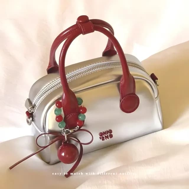 【時尚單品】雙11 兩用撞色俏皮小包(Y2K 單肩包 手提包 側肩包 女包 生日禮物 穿搭 搭配)