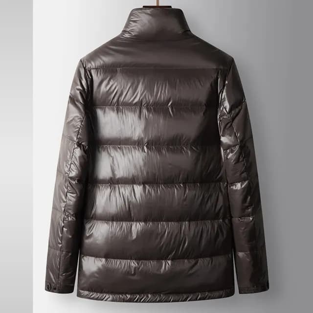 【巴黎精品】父親節禮物 真羽絨90%鴨絨羽絨外套羽絨衣夾克(保暖時尚硬朗質感突出男外套2色a1ix29)