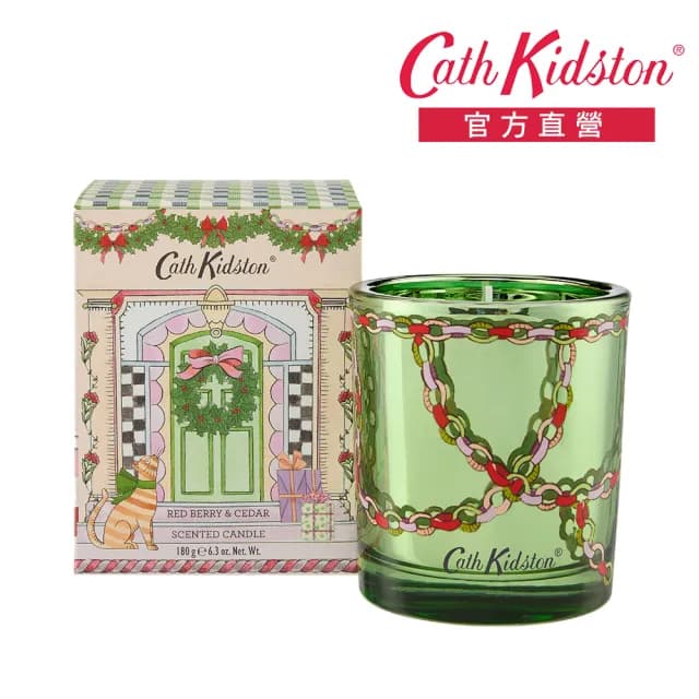 【Cath Kidston】聖誕娃娃屋香氛蠟燭 180g(官方直營)
