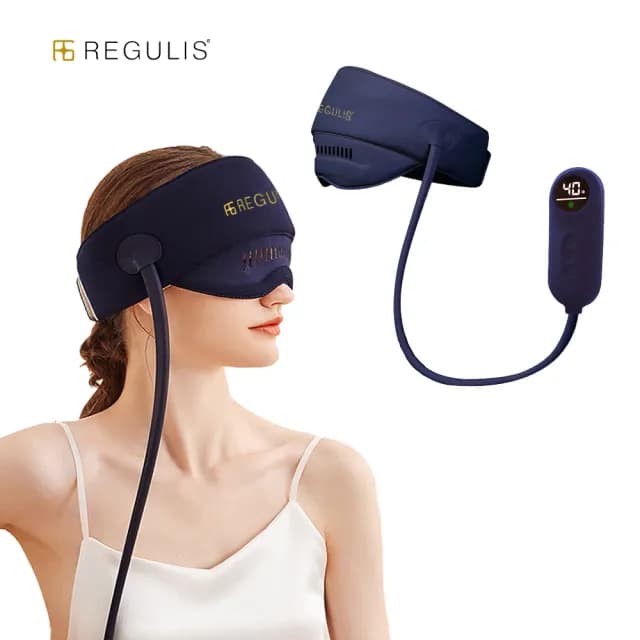 【日本 REGULIS】AI Plus升級款頭眼美顏按摩器/藍 大全配GNS2402(頭部按壓 眼部按摩 美顏機 / 母親節禮物)