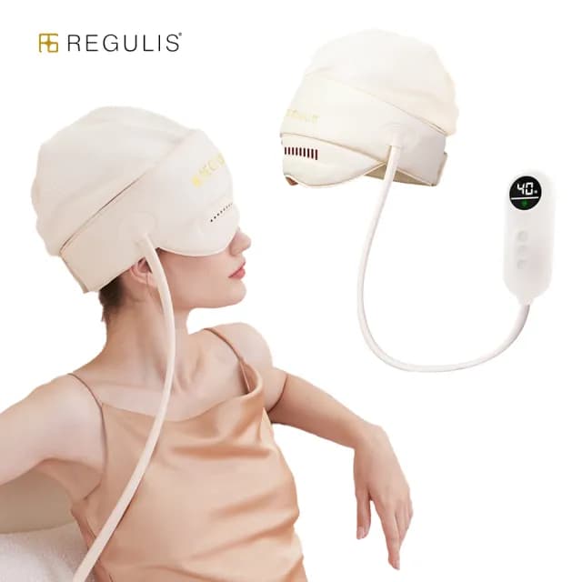 【日本 REGULIS】AI Plus升級款頭眼美顏舒壓按摩器/大全配GSN2402 米(頭部按壓 眼部 美顏機 / 母親節禮物)