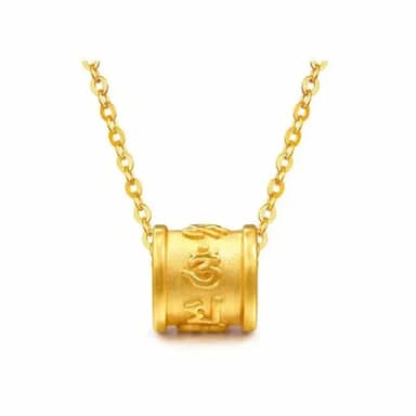 【Penny珮妮】999黃金迷你六字真言項鍊(母親節禮物 交換禮物 送女友 生日禮物 情人節 尾牙 新年禮物 結婚)