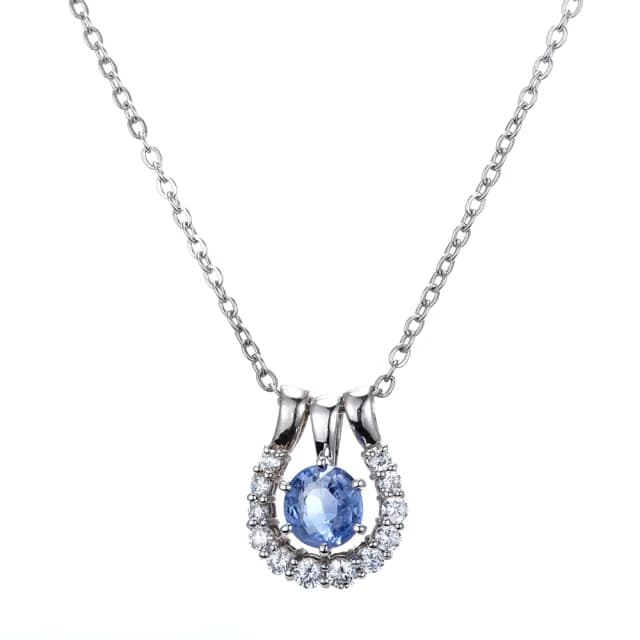 【DOLLY】情人節禮物 1.50克拉 天然藍寶石18K金項鍊(母親節 情人節 交換禮物首選)