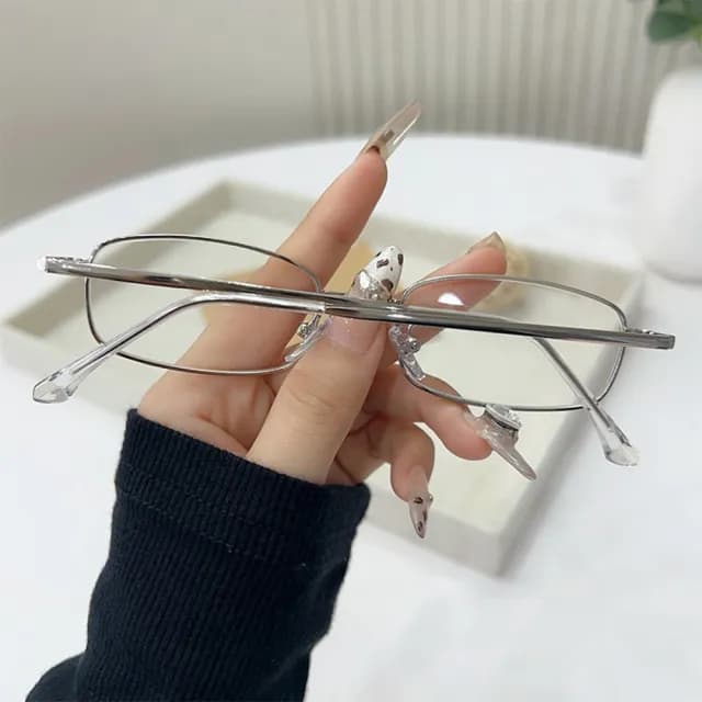 【KT DADA】窄框眼鏡 小鏡框 金絲眼鏡 氣質眼鏡 小臉神器  附眼鏡盒 禮物 銀框眼鏡 復古眼鏡