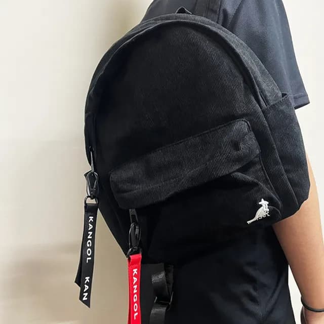 【KANGOL】情人節禮物 英國袋鼠 後背包 燈芯絨 復古風 中小款 62551741 得意時袋