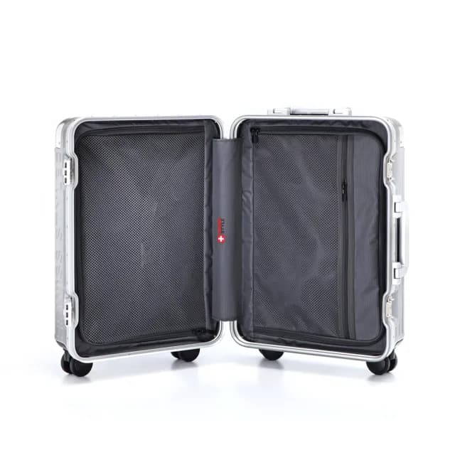 【SWISS STYLE】Voyager 20吋輕奢鋁框行李箱 日本Hinomoto頂規靜音飛機輪 100%PC頂級耐衝擊材質(兩色任選)