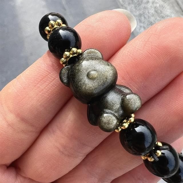 【Penny珮妮】金曜石小熊手鍊8mm(母親節禮物 交換禮物 送女友 生日禮物 情人節 尾牙 新年禮物 結婚)