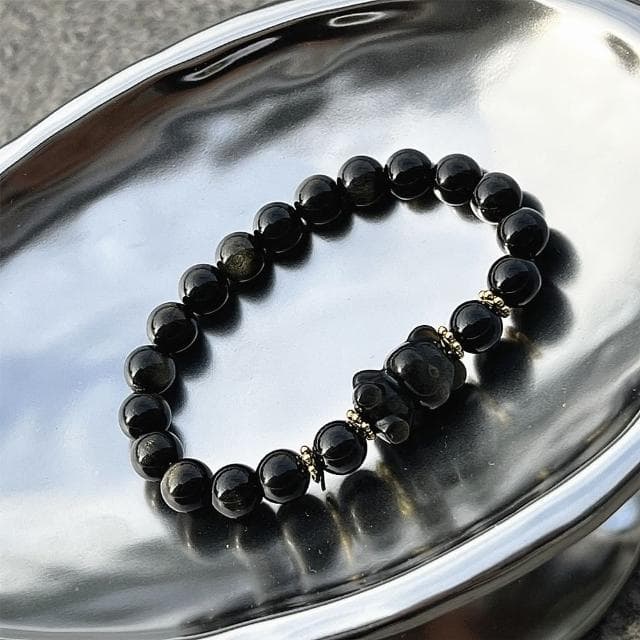 【Penny珮妮】金曜石小熊手鍊8mm(母親節禮物 交換禮物 送女友 生日禮物 情人節 尾牙 新年禮物 結婚)