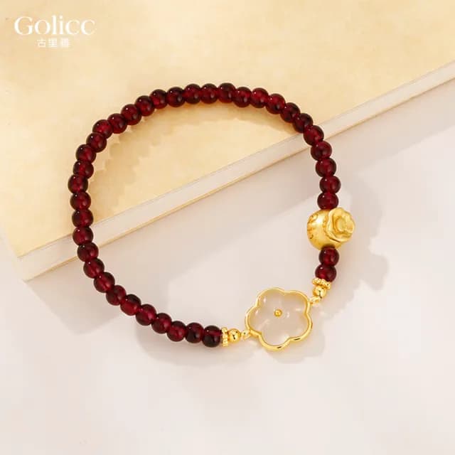 【Gulicc】小桃花 福氣 串珠手鍊(雙11 聖誕節 生日 手環 手繩 首飾 飾品 禮物)