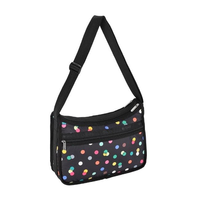 【Lesportsac】時尚斜背包 母親節 送禮 禮物(圓點漂浮氣球 黑色)