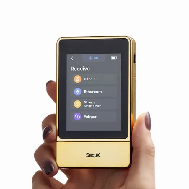 【SecuX 安瀚科技】新款 NeoGold 加密貨幣硬體錢包(英飛凌安全晶片 觸控彩色螢幕 比特幣 以太幣 冷錢包)