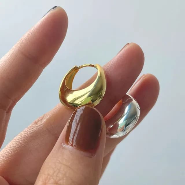 【KT DADA】個性耳環 正韓耳環 耳環女 925 純銀耳環 耳飾ins 風金色耳環 純銀飾品 女生禮