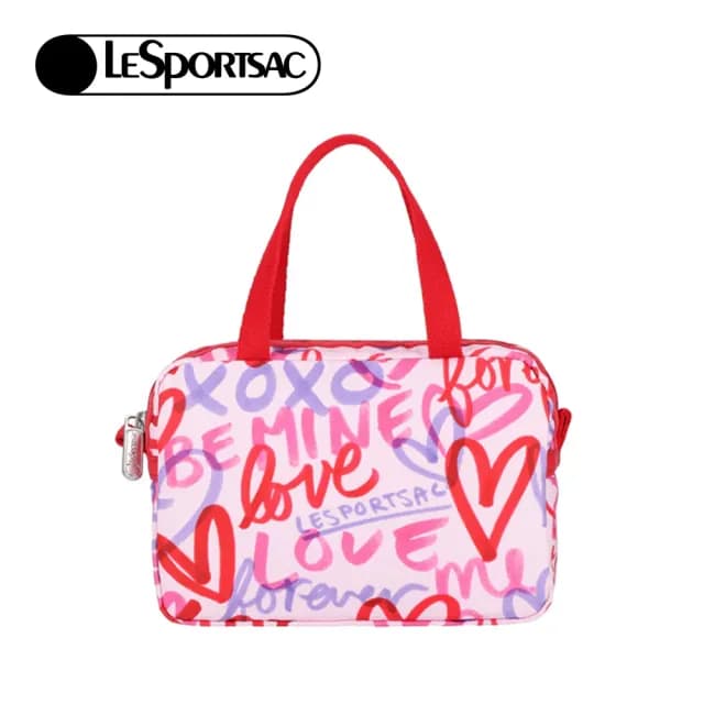 【Lesportsac】輕便小手提包 送禮 禮物 女包 男包 情人節禮物(愛情便條手繪風)