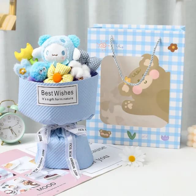 【天使愛美麗】卡通玩偶花束 公仔毛絨花束創意禮物(畢業禮情人節 母親節  生日 婚禮)