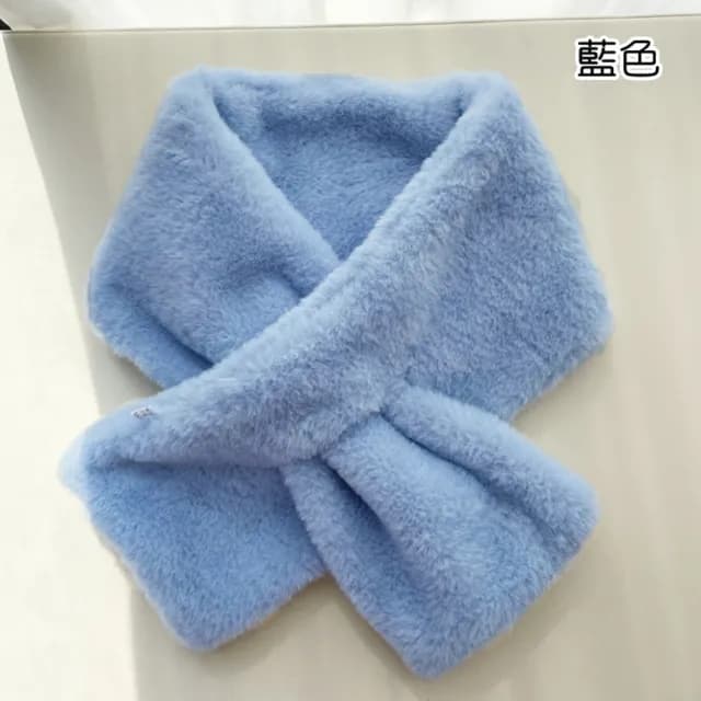 【橘魔法】窄版珊瑚絨毛絨圍脖(圍巾 新年 寒流 大人 小孩 親子款 配件 寒流 滑雪 保暖 交換禮物)