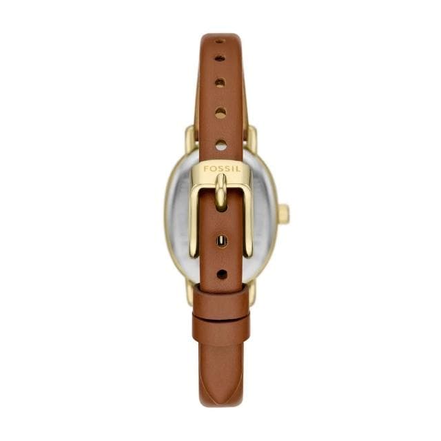 【FOSSIL 官方旗艦館】Penny系列 雅爵復古環鑽女錶 真皮錶帶手錶 23MM(2色可選)