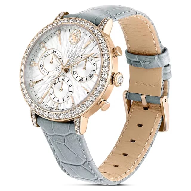 【SWAROVSKI 施華洛世奇】Matrix Tennis Chrono 計時手錶-36mm灰色 雙11最低價(5702851)