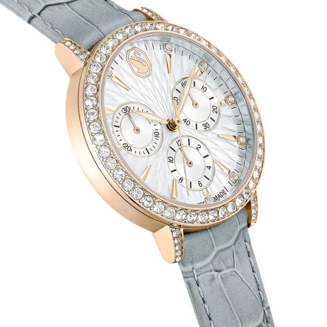 【SWAROVSKI 施華洛世奇】Matrix Tennis Chrono 計時手錶-36mm灰色 雙11最低價(5702851)