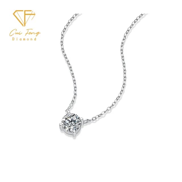 【CF鑽飾】項鍊 莫桑鑽《我心永恆》(1克拉 雙11限定 鑽石 項鏈 禮物 求婚 生日 生日)