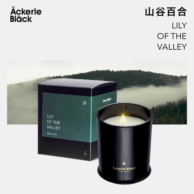 【阿克黑】01山谷百合香氛蠟燭200g(居家香氛/香氛精品/擴香禮物/大豆蠟/木質花香/木質果香)