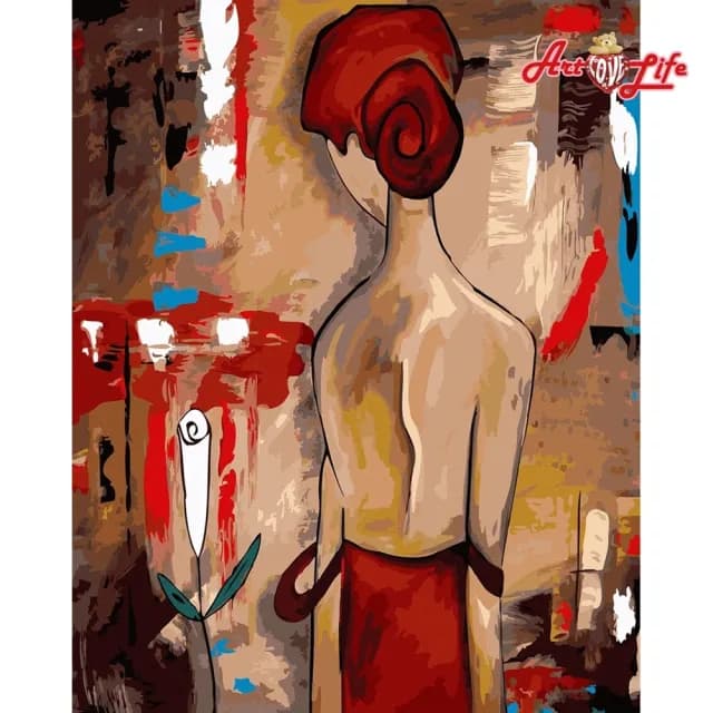 【ArtLife 藝術生活】DT237女人的背影40*50CM(數字油畫 DIY DIY數字油畫 交換禮物 畫畫玩具)