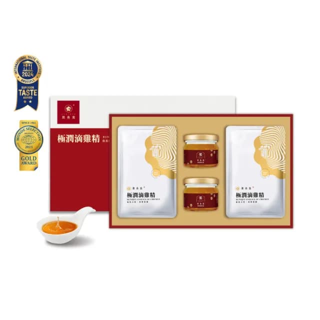 【潤燕窩】極潤滴雞精12入+純醇潤花蜜2入 豪華滋補禮盒(滴雞精、養生、體力元氣、中秋節送禮)