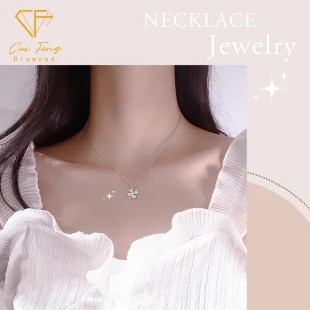 【CF鑽飾】項鍊 莫桑鑽《幸運眷顧》(1克拉/50分選 雙11限定 情人節 項鏈 求婚 生日 禮物)