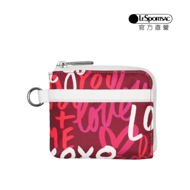 【LeSportsac官方直營】輕量尼龍 極簡輕薄錢包(1112 幸福莓語)
