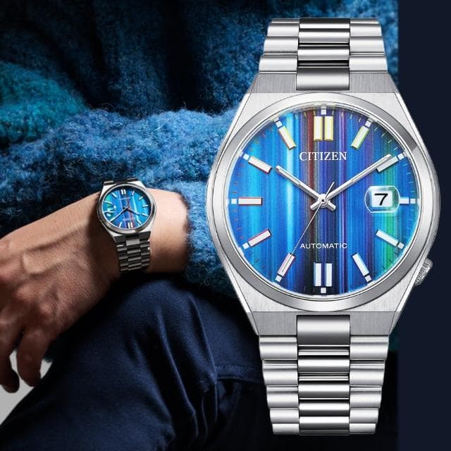 【CITIZEN 星辰】Mechanical 彩色錶盤 三針機械錶 男錶 父親節 送禮 禮物推薦(NJ0151-53W)