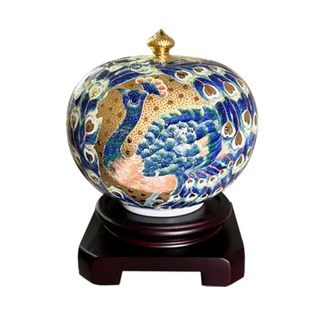 【Laart Monto 拉蒙朵】林春香-富貴吉祥孔雀雕金聚寶盆