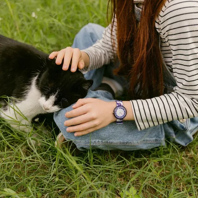 【Flik Flak】兒童手錶 FANCY CAT /兒童禮物/安全防水/瑞士製造 FPNP164(31.85mm)