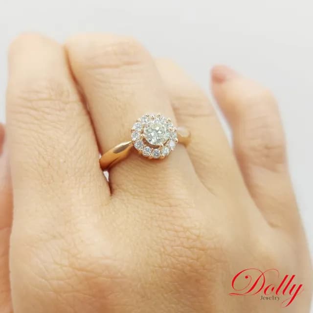 【DOLLY】0.50克拉 天然鑽石VS2完美車工求婚戒指-018(情人節 交換禮物首選)