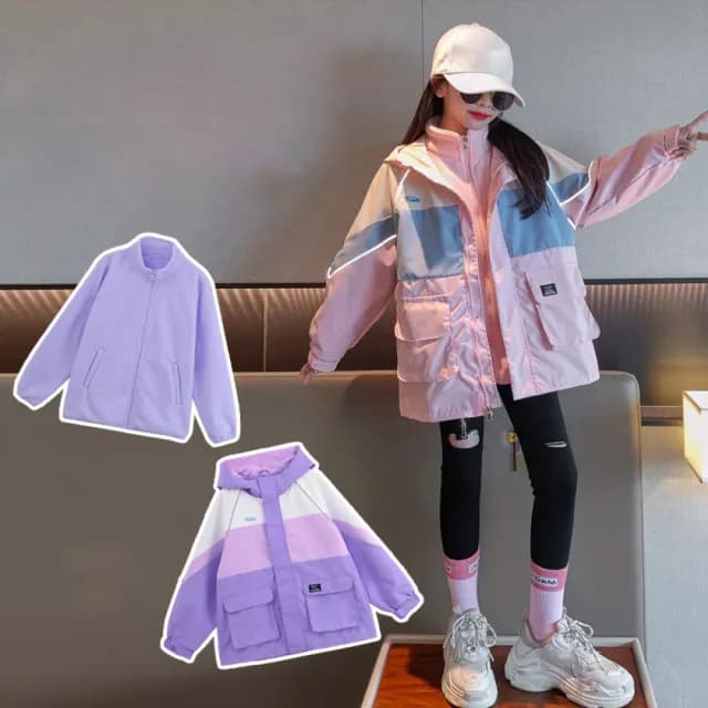 【chiao!Babe 俏寶貝】童裝 兒童加絨保暖三合一可拆卸衝鋒外套 防風防水(130-160cm 可三穿 多色可選)