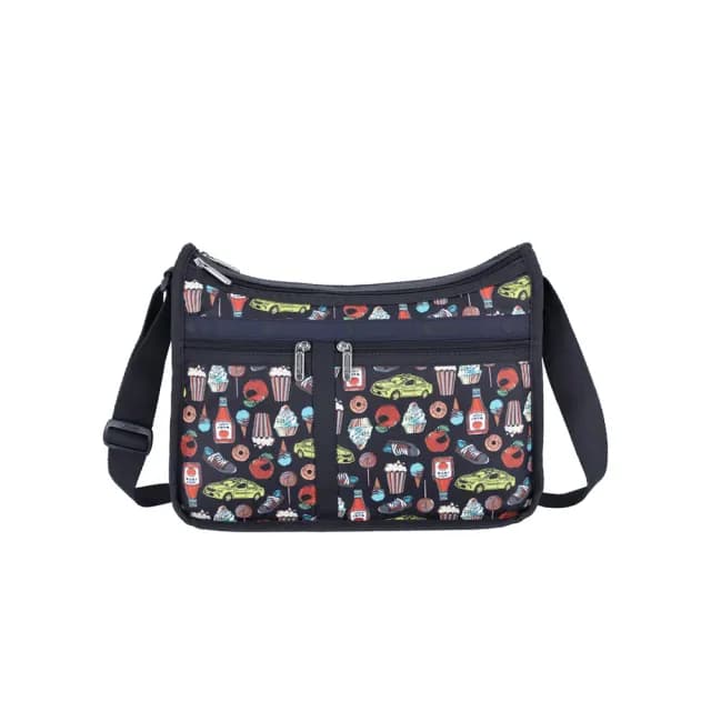 【Lesportsac】經典斜背包 送禮 禮物(紐約美食插畫風)