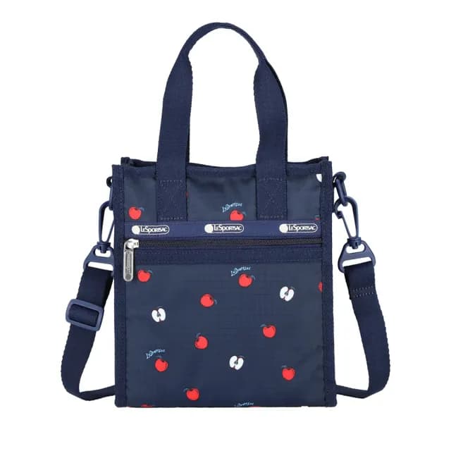 【Lesportsac】小方型手提肩背托特包購物袋 送禮 禮物 女包 男包 情人節禮物(小蘋果)