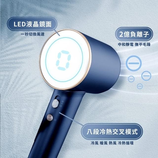 【Milocasa】高效速乾2億負離子吹風機(380g輕量化 舒適手感)