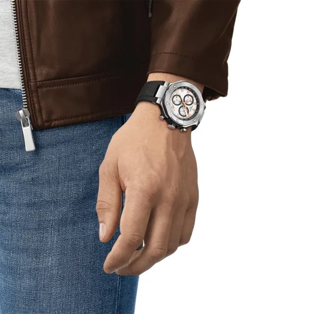 【TISSOT 天梭】T-RACE 競速系列三眼計時手錶 禮物 送禮 推薦(T141.417.17.011.00 / T1414171701100)