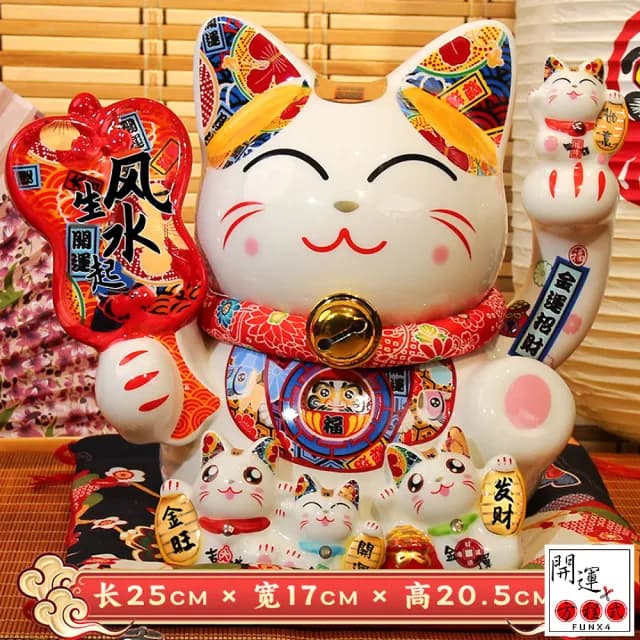 【開運方程式】招財貓存錢筒撲滿風生水起大財來(玄關招財神獸開運禮盒送禮開運聖誔節交換禮物/入厝禮)