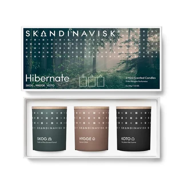 【Skandinavisk】官方直營 迷你香氛蠟燭禮盒3入組(HIBERNATE 蟄居)