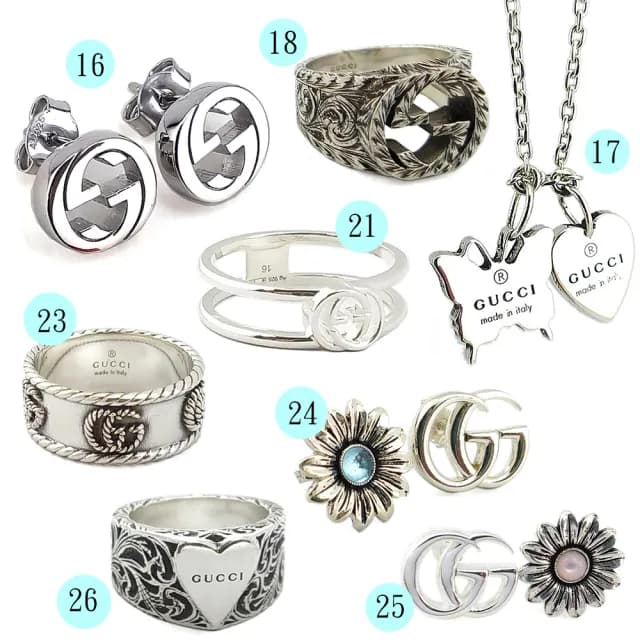 【GUCCI 古馳】925純銀雙G墜飾手鍊/項鍊/絲巾(30款任選)